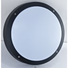 LEUCHTWURM - Deckenleuchte rund mit Ring anthrazit Diff. weiß DM275 2xE27