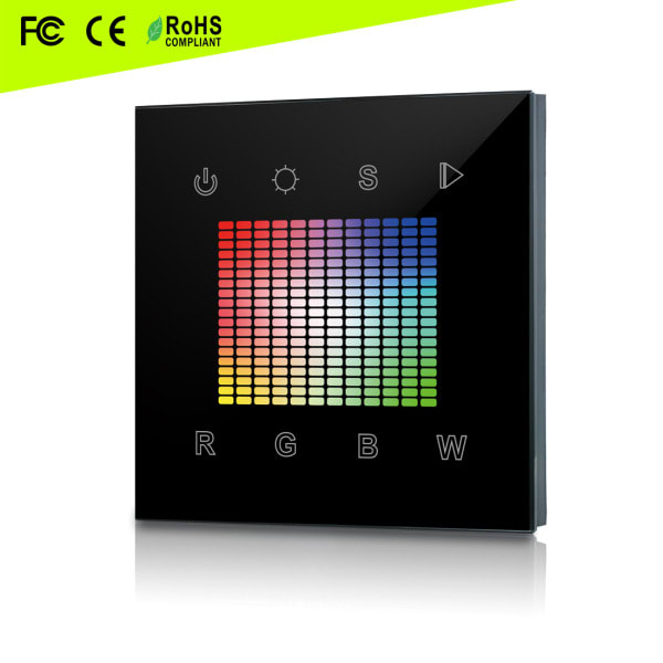 LEUCHTWURM - 1 Zonen RGB W FUNKCONTROLLER Wandeinbau Glas SW 86x86