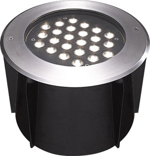 LEUCHTWURM - GIANT Bodeneinbau Glas transp. dm240 LED 24x1W 3000K 1920lm