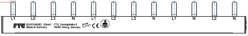 FTG - Phasenschiene für Siemens 1xFI-4P/1xLS-3P+N/2xLS-1P+N(2TE)