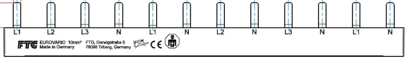 FTG - Phasenschiene für Siemens 1xFI-4P/4xLS-1P+N(2TE)