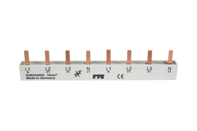 FTG - Phasenschiene f. Siemens 2 x 3P+N zB. 1xFI-4P/1xLS-4P = 8TE