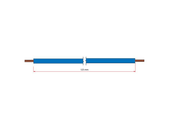 FTG - Verdrahtungsbrücke 6mm² 125mm bl, Enden ultraschallverdichte