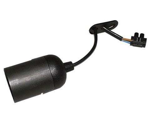 ELECTROPLAST - Renovierfassung schwarz E27 13cm Zuleitung Schraubklemme