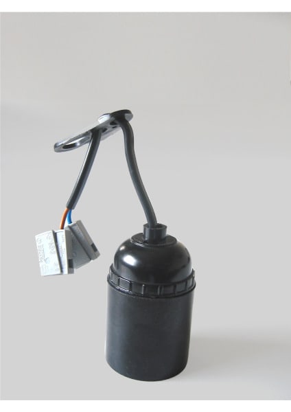 ELECTROPLAST - Renovierfassung schwarz E27 13cm Zuleitung Steckklemme