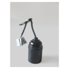 ELECTROPLAST - Renovierfassung schwarz E27 13cm Zuleitung Steckklemme