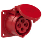 PC ELECTRIC - CEE-Anbausteckdose gerade (70x70mm) 16A 4p 6h IP44/IP54 TT
