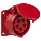 PC ELECTRIC - CEE-Anbausteckdose gerade (70x70mm) 16A 5p 6h IP44/IP54