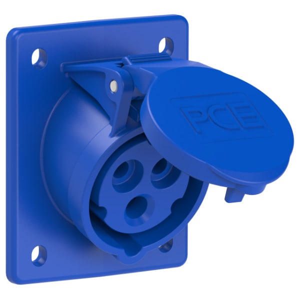 PC ELECTRIC - CEE-Anbausteckdose schräg (70x85mm) 16A 3p 6h IP44/IP54 TT