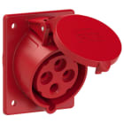 PC ELECTRIC - CEE-Anbausteckdose schräg (80x97mm) 32A 4p 6h IP44/IP54 TT