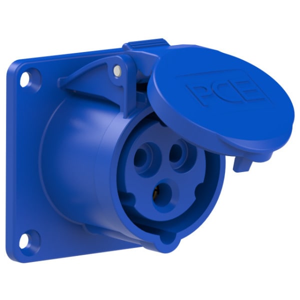 PC ELECTRIC - CEE-Anbausteckdose gerade (70x70mm) 16A 3p 6h IP44/IP54