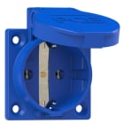 PC ELECTRIC - Schutzkontakt-Anbausteckdose P-Nova+ 50x50 nat IP54 rückwärtig (blau)