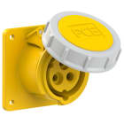 PC ELECTRIC - CEE-Anbausteckdose gerade (75x75mm) 16A 3p 4h IP67