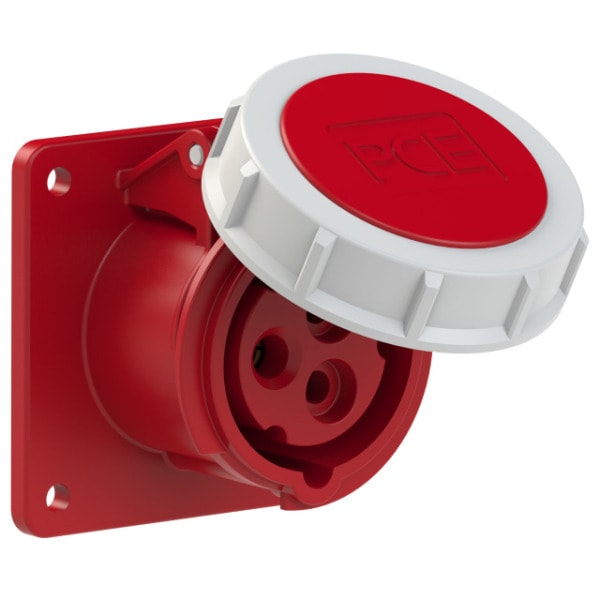 PC ELECTRIC - CEE-Anbausteckdose gerade (75x75mm) 16A 3p 9h IP67