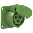 PC ELECTRIC - CEE-Anbausteckdose gerade (70x70mm) 16A 3p 10h IP44/IP54