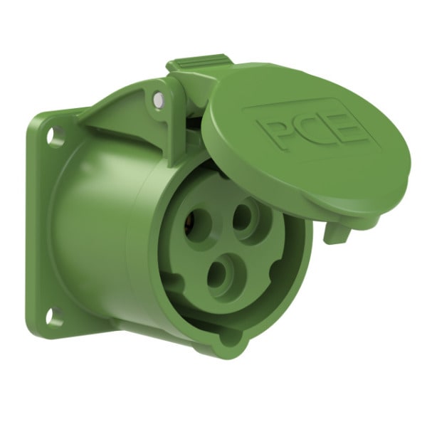 PC ELECTRIC - CEE-Anbausteckdose gerade (55x55mm) 16A 3p 10h IP44/IP54