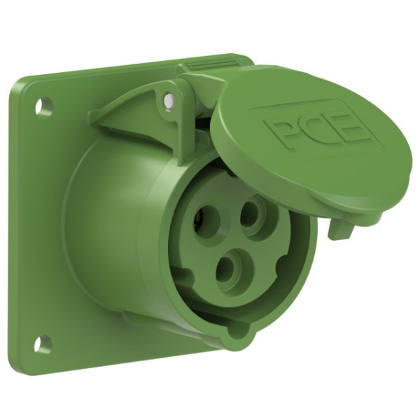 PC ELECTRIC - CEE-Anbausteckdose gerade (75x75mm) 16A 3p 10h IP44/IP54