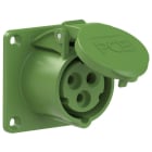 PC ELECTRIC - CEE-Anbausteckdose gerade (70x70mm) 16A 3p 2h IP44/IP54