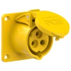 PC ELECTRIC - CEE-Anbausteckdose gerade (70x70mm) 16A 3p 4h IP44/IP54 TT