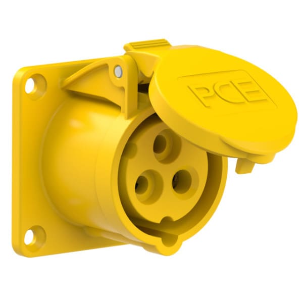 PC ELECTRIC - CEE-Anbausteckdose gerade (65x65mm) 16A 3p 4h IP44/IP54