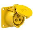 PC ELECTRIC - CEE-Anbausteckdose gerade (65x65mm) 16A 3p 4h IP44/IP54