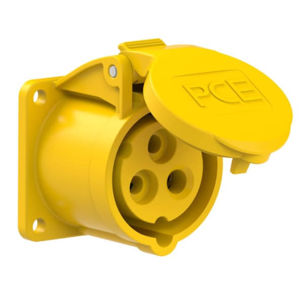 PC ELECTRIC - CEE-Anbausteckdose gerade (55x55mm) 16A 3p 4h IP44/IP54