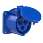 PC ELECTRIC - CEE-Anbausteckdose gerade (55x55mm) 16A 3p 6h IP44/IP54