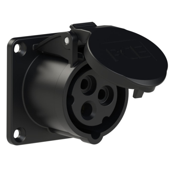 PC ELECTRIC - CEE-Anbausteckdose gerade (65x65mm) 16A 3p 7h IP44/IP54