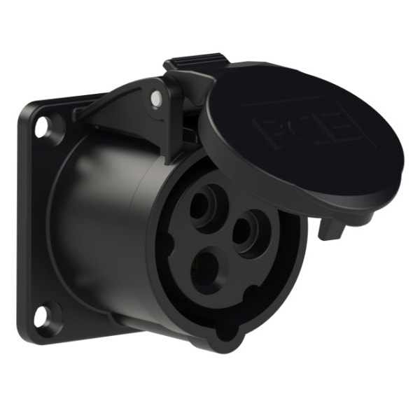 PC ELECTRIC - CEE-Anbausteckdose gerade (60x60mm) 16A 3p 7h IP44/IP54