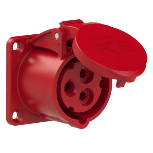 PC ELECTRIC - CEE-Anbausteckdose gerade (60x60mm) 16A 3p 9h IP44/IP54