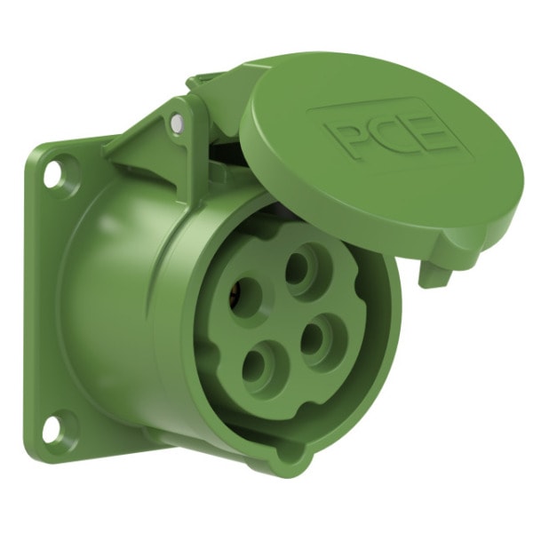 PC ELECTRIC - CEE-Anbausteckdose gerade (65x65mm) 16A 4p 10h IP44/IP54