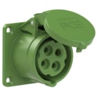 PC ELECTRIC - CEE-Anbausteckdose gerade (70x70mm) 16A 4p 2h IP44/IP54