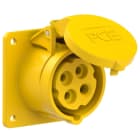 PC ELECTRIC - CEE-Anbausteckdose gerade (75x75mm) 16A 4p 4h IP44/IP54