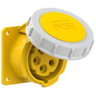 PC ELECTRIC - CEE-Anbausteckdose gerade (75x75mm) 16A 5p 4h IP67