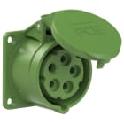 PC ELECTRIC - CEE-Anbausteckdose gerade (70x70mm) 16A 5p 10h IP44/IP54