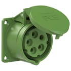 PC ELECTRIC - CEE-Anbausteckdose gerade (70x70mm) 16A 5p 2h IP44/IP54