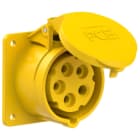 PC ELECTRIC - CEE-Anbausteckdose gerade (75x75mm) 16A 5p 4h IP44/IP54