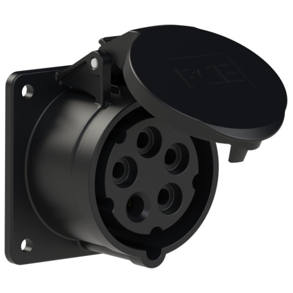 PC ELECTRIC - CEE-Anbausteckdose gerade (75x75mm) 16A 5p 7h IP44/IP54