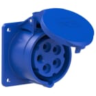 PC ELECTRIC - CEE-Anbausteckdose gerade (75x75mm) 16A 5p 9h IP44/IP54 TT