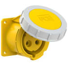 PC ELECTRIC - CEE-Anbausteckdose gerade (75x75mm) 32A 3p 4h IP67