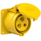 PC ELECTRIC - CEE-Anbausteckdose gerade (75x75mm) 32A 3p 4h IP44/IP54