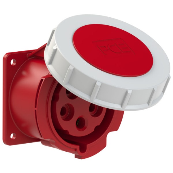 PC ELECTRIC - CEE-Anbausteckdose gerade (75x75mm) 32A 5p 6h IP67