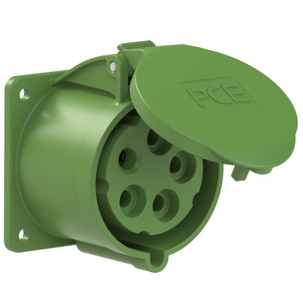 PC ELECTRIC - CEE-Anbausteckdose gerade (75x75mm) 32A 5p 10h IP44/IP54