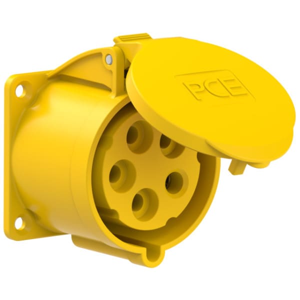 PC ELECTRIC - CEE-Anbausteckdose gerade (70x70mm) 32A 5p 4h IP44/IP54