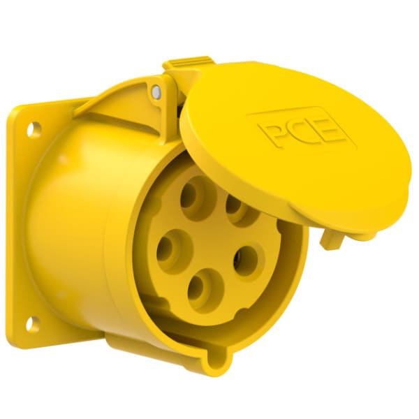 PC ELECTRIC - CEE-Anbausteckdose gerade (75x75mm) 32A 5p 4h IP44/IP54 TT