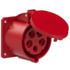PC ELECTRIC - CEE-Anbausteckdose gerade (75x75mm) 32A 5p 6h IP44/IP54
