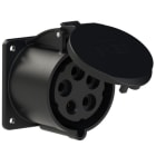 PC ELECTRIC - CEE-Anbausteckdose gerade (75x75mm) 32A 5p 7h IP44/IP54