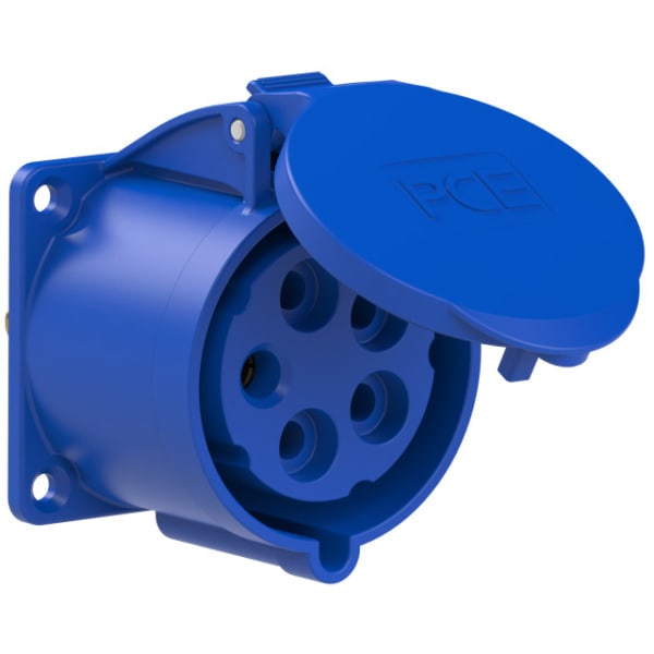 PC ELECTRIC - CEE-Anbausteckdose gerade (70x70mm) 32A 5p 9h IP44/IP54
