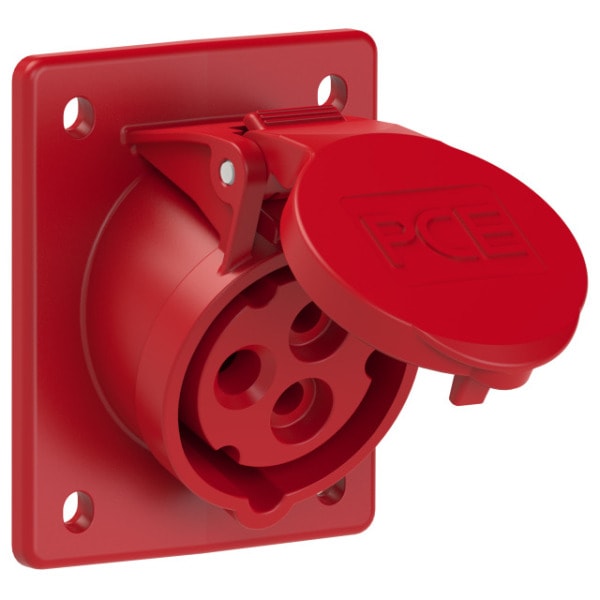 PC ELECTRIC - CEE-Anbausteckdose schräg (70x85mm) 16A 3p 9h IP44/IP54