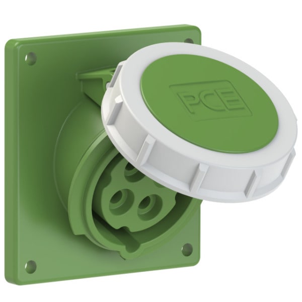 PC ELECTRIC - CEE-Anbausteckdose schräg (92x100mm) 16A 4p 2h IP67
